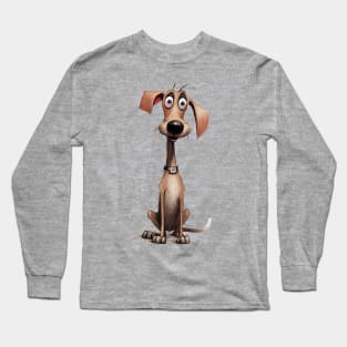 Funny Happy Coward Dog Long Sleeve T-Shirt